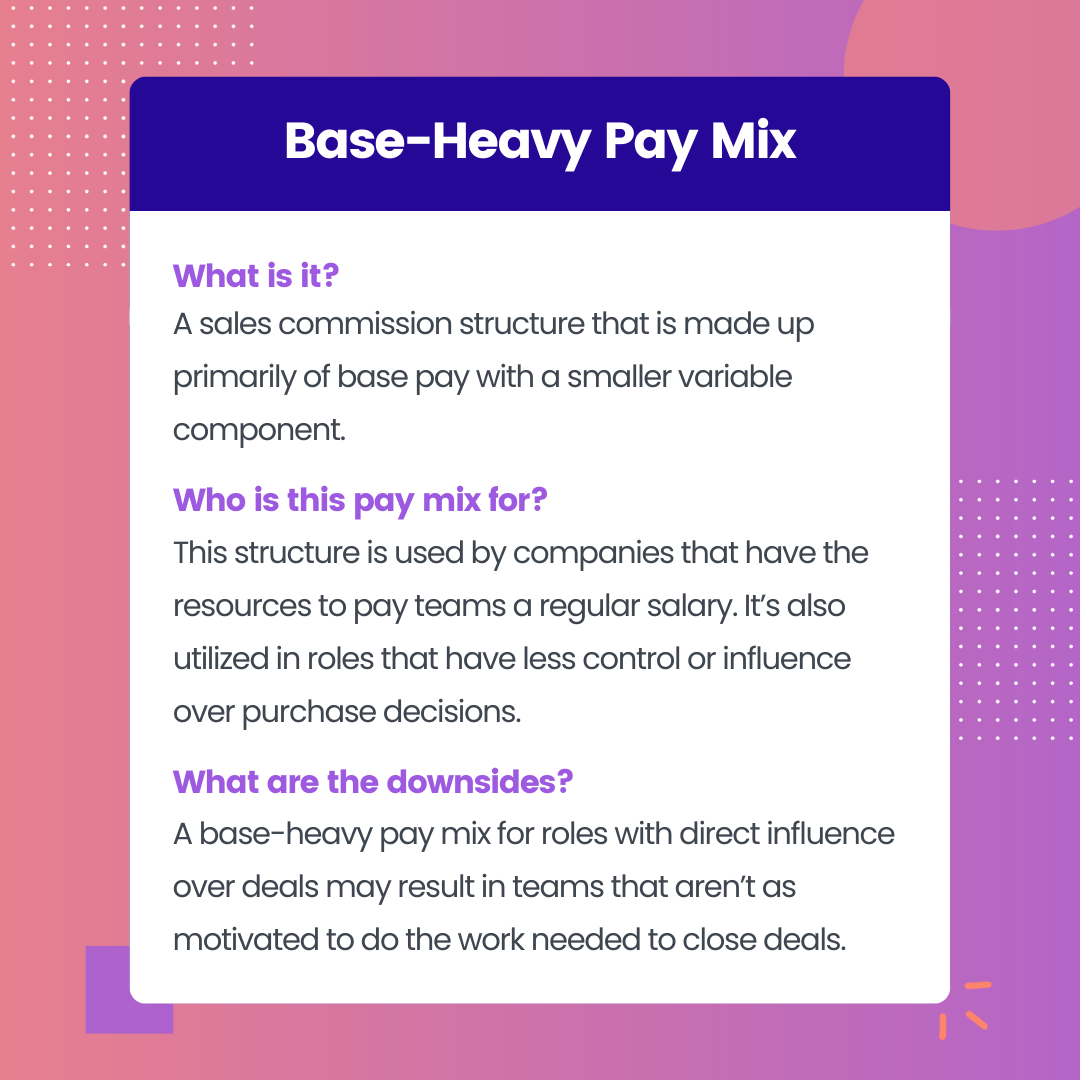 base heavy pay mix